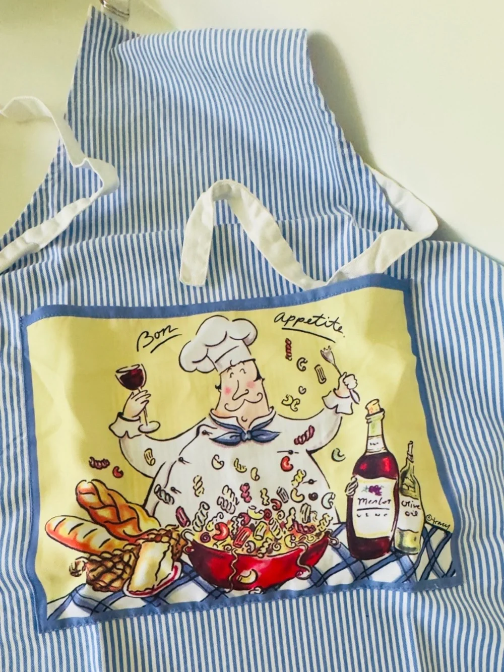 Mud Pie Chef's Apron Cartoon Caricature One Size
